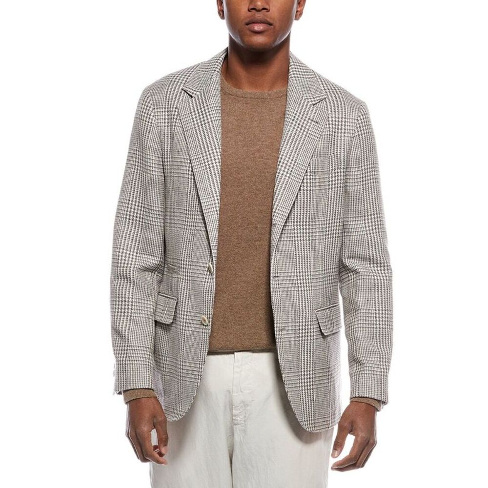 Brunello Cucinelli Mens Linen, Wool, & Silk-Blend Blazer